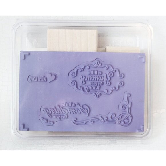 3 Vintage Rubber Stamps Yummy Stampin Up A little Something A little yummy for y - Picture 2 of 2
